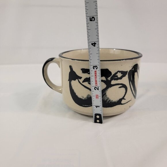 Stackable Soup Mugs - Stoneware Vegetable Soup Stew Chili 16 Oz Mugs – Set of 2 - Picture 11 of 16